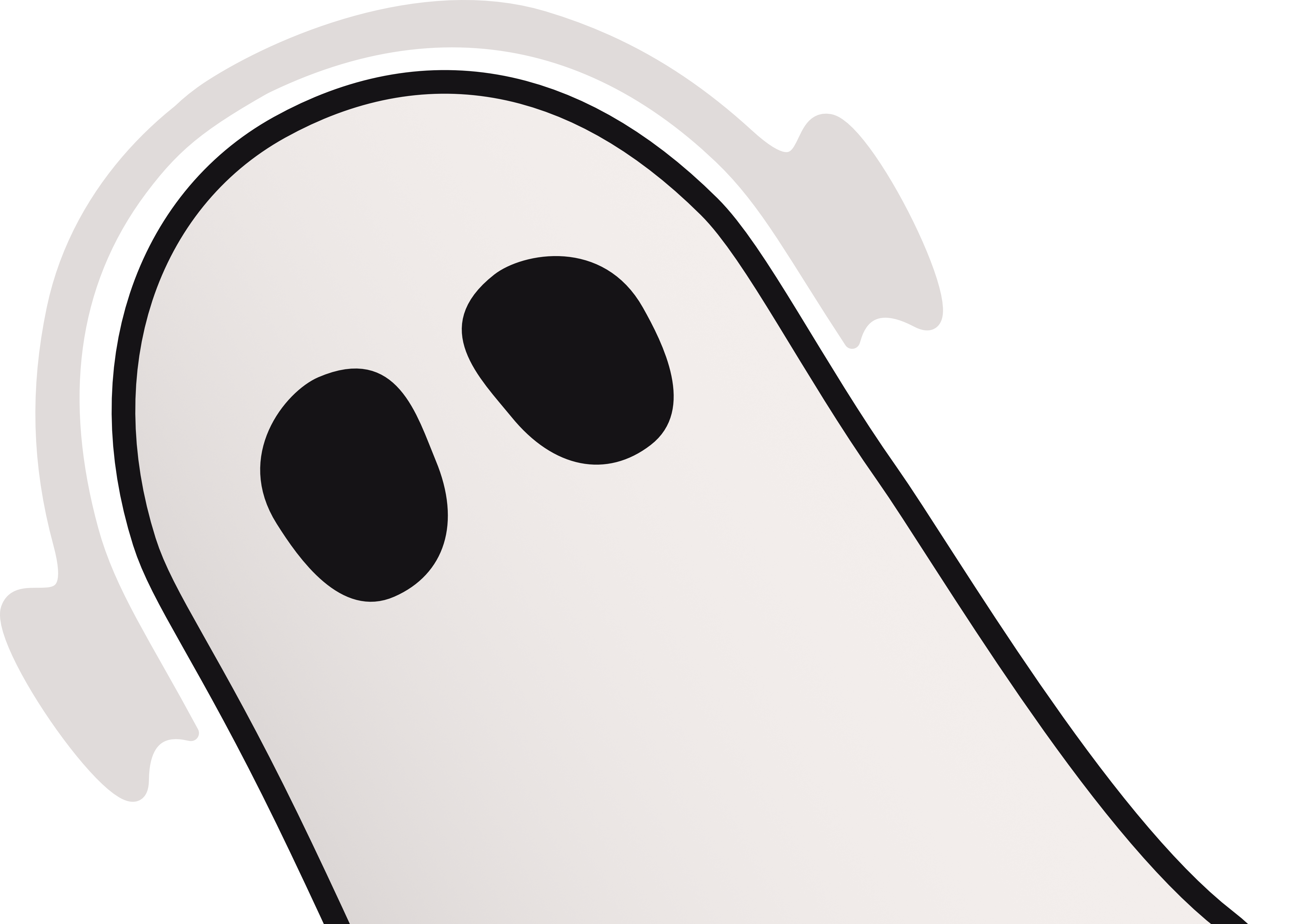 ghost logo peeking